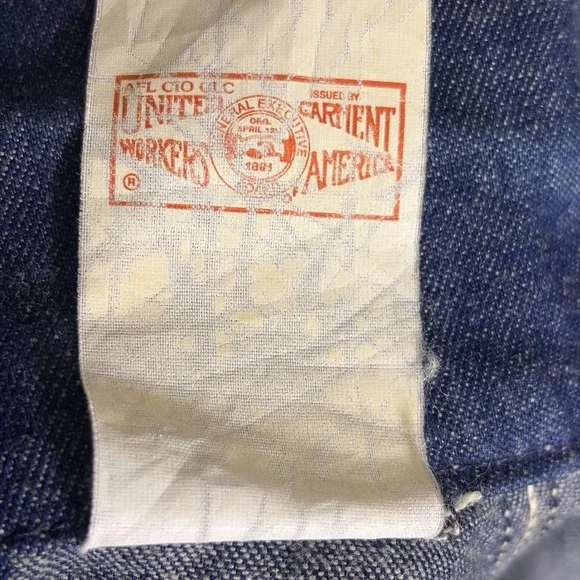 Carhartt Denim Chore Coat Vintage 80s Size 36 8C Union Made USA Jean Jacket - Picture 8 of 12
